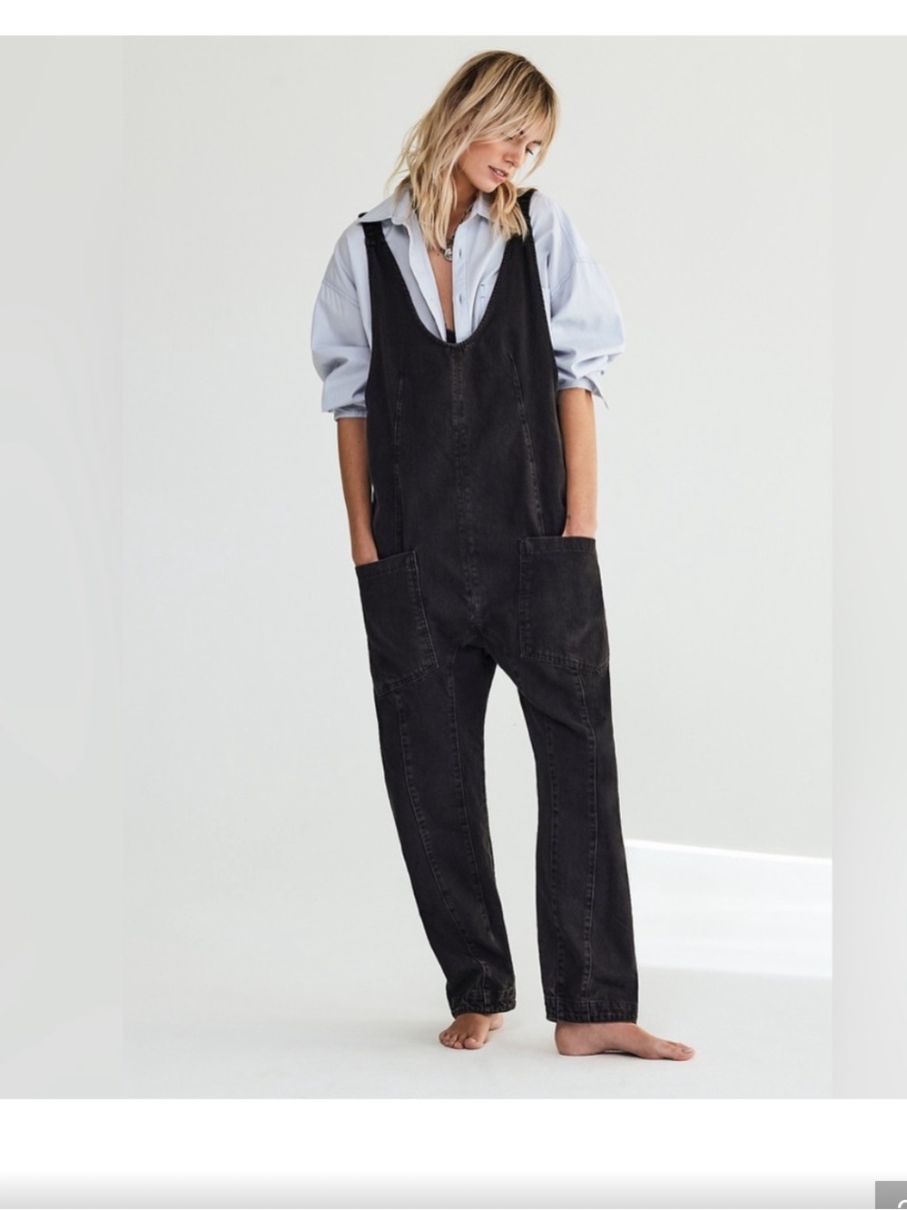 High Roller Overall Denim Jumpsuit